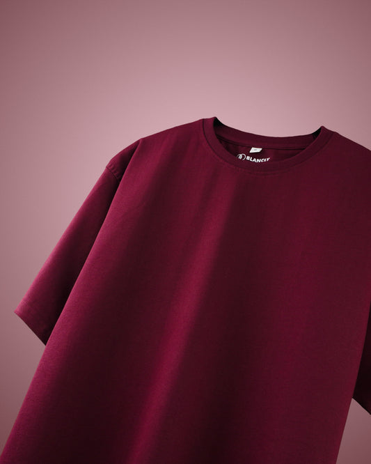 Maroon Oversized Fit T-shirt