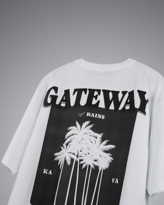 White Gateway of Rains Printed T-shirt